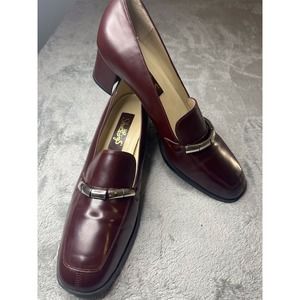 Women's‎ Shoestrings "Mary" Vintage Leather Loafers Size 8